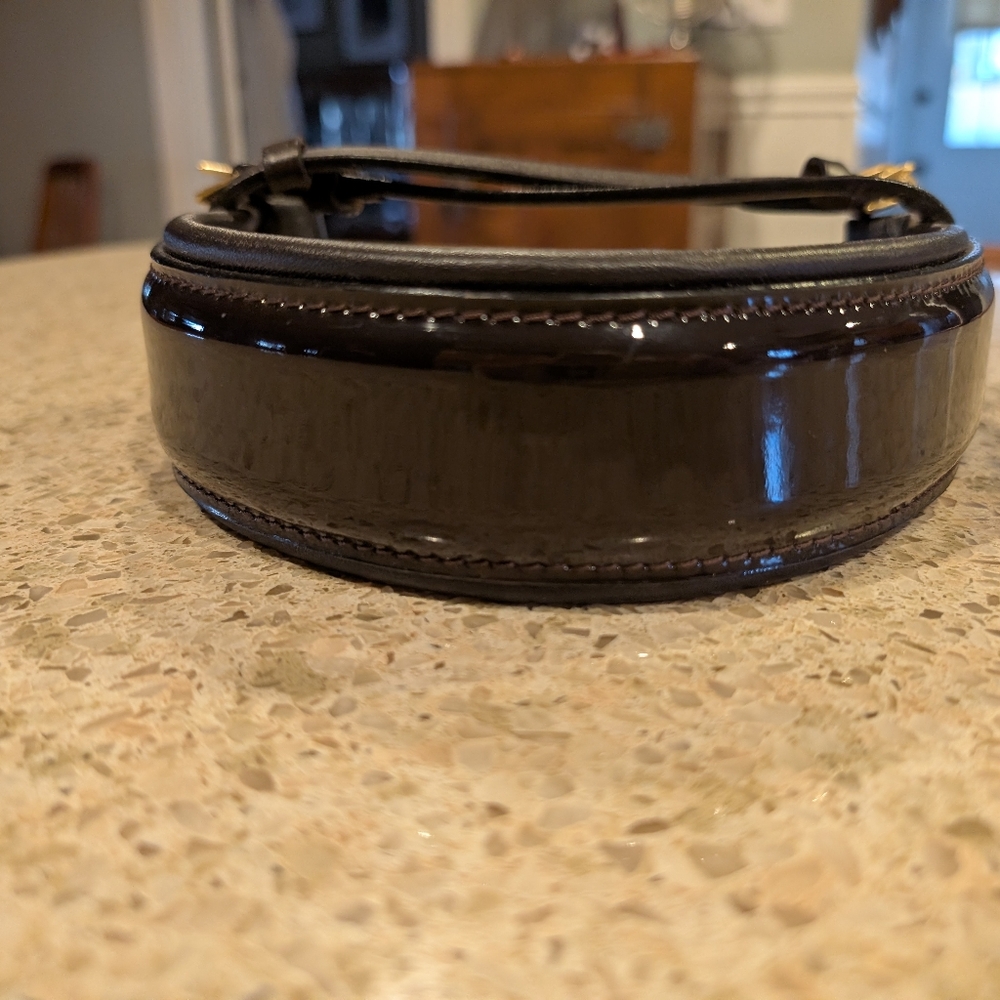 Brown Patent Noseband